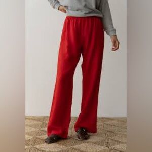 Donni red linen pants